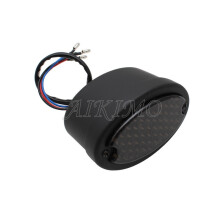 (Avorio) Fanale posteriore a LED laterale per moto con supporto per targa per Harley Sportster Bobber
