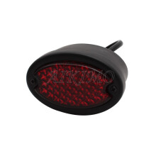 (Beige) Fanale posteriore a LED laterale per moto con supporto per targa per Harley Sportster Bobber