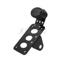 (Khaki) Fanale posteriore a LED laterale per moto con supporto per targa per Harley Sportster Bobber