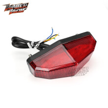 (Rosso) Portatarga per SUZUKI DRZ 400S 400E DRZ400SM Moto Eliminatore parafango LED Luce posteriore