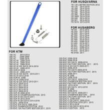 (Blu 08-16) Cavalletto laterale per parcheggio moto con kit molle per KTM XC XCW XCF XCFW EXC EXCF 2008-2023