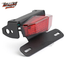 (Rosso) Per SUZUKI DRZ400 DRZ 400 SM E S 2000-2023 Portatarga Eliminatore parafango Luce freno per moto