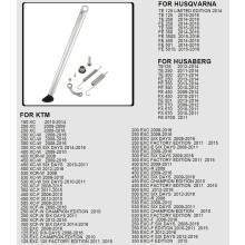 (Argento 08-16) Cavalletto laterale per parcheggio moto con kit molle per KTM XC XCW XCF XCFW EXC EXCF