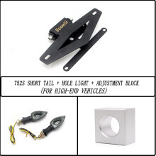 (752S alto 1) Supporto per targa posteriore per moto, pieghevole, coda corta, modificato per Benelli