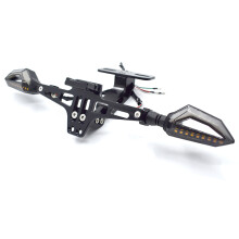 (Lavanda) Supporto targa per moto in lega di alluminio CNC con LED per KTM 200 DUKE 390 Duke 690 Duke