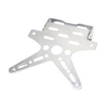 (Zilver) Legering Universele Motorfiets Kentekenplaathouder Beugel Aluminium Aangepast Kentekenplaat