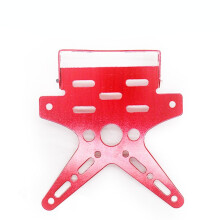 (Rood) Legering Universele Motorfiets Kentekenplaathouder Beugel Aluminium Aangepaste Kentekenplaat