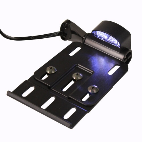 Support de plaque d'immatriculation latéral télescopique et pliable, éclairage LED réglable pour Harley 1