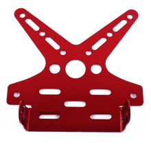 (rood) Galvaniseren Aluminium Motorfiets Achter Kentekenplaat Frame Motor Scooter Kentekenplaathouder