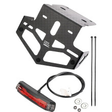 (Zwart) KLX300 2021 2022 2023 Kentekenplaathouder Spatbord Eliminator Met LED Achterlichten Netjes Off-road