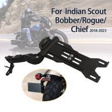 Motorrad-Seiten-Kennzeichenhalter, verstellbares Nummernschild für Indian Scout Twenty Sixty Sport Chief