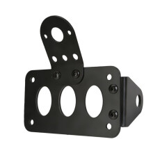 (zwart) Voor Harley Metalen As Side Mount Scooter Bromfiets Kentekenplaat Plaat Motorfiets Accessoires