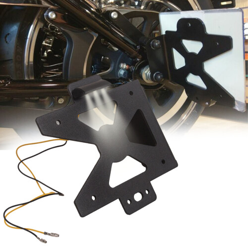 (Noir) Pour BMW K100 Support de plaque d'immatriculation Éliminateur latéral Page Kit de rangement Support 1