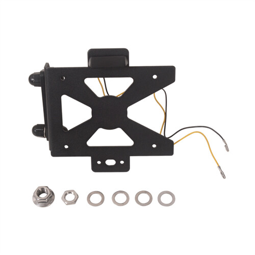 (Noir) Pour BMW K100 Support de plaque d'immatriculation Éliminateur latéral Page Kit de rangement Support