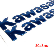 (20x3 cm Blauw) motorfiets 3D Embleem Badge Decal Tank Wiel Z1000 Voertuig Decals Zachte Reflecterende