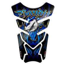 (Blå)Universal 3D Motorcykel Tank Pad Gel Protector Fordonsdekaler Bandit Tankpad Fodral för Suzuki