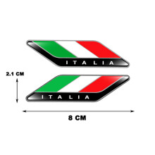 (2) 3D Reflecterende Italië Voertuig Decals Motorfiets Tank Kuip Auto Fiets Accessoires Decal Accessoires