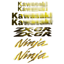 (Zx6R Gold) Motorrad 1 Set 3D Emblem Abzeichen Aufkleber Tank Rad Fahrzeug Aufkleber Kraftstofftank
