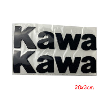 (20x3cm Schwarz) Motorrad 3D Emblem Abzeichen Aufkleber Tank Rad Z900 Fahrzeug Aufkleber Weiche Reflektierende