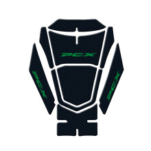 (4 Groen) 5D Koolstofvezel Motorfiets Voertuig Decals Tank Pad Protector Decals Accessoires Voor Honda