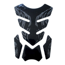 (Zwart) Voor Honda Yamaha Tankpad Voertuigstickers Fishbone 3D Tankpad Voertuigstickers Olie Gas Protector