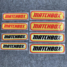 (A und B 8 Stück) Matchbox Global Matchbox Aufkleber für Motorrad, Auto, Fahrzeug, Buchstaben, Text,