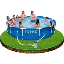 INTEX 28212UK Metal Frame Pool Set, Blue