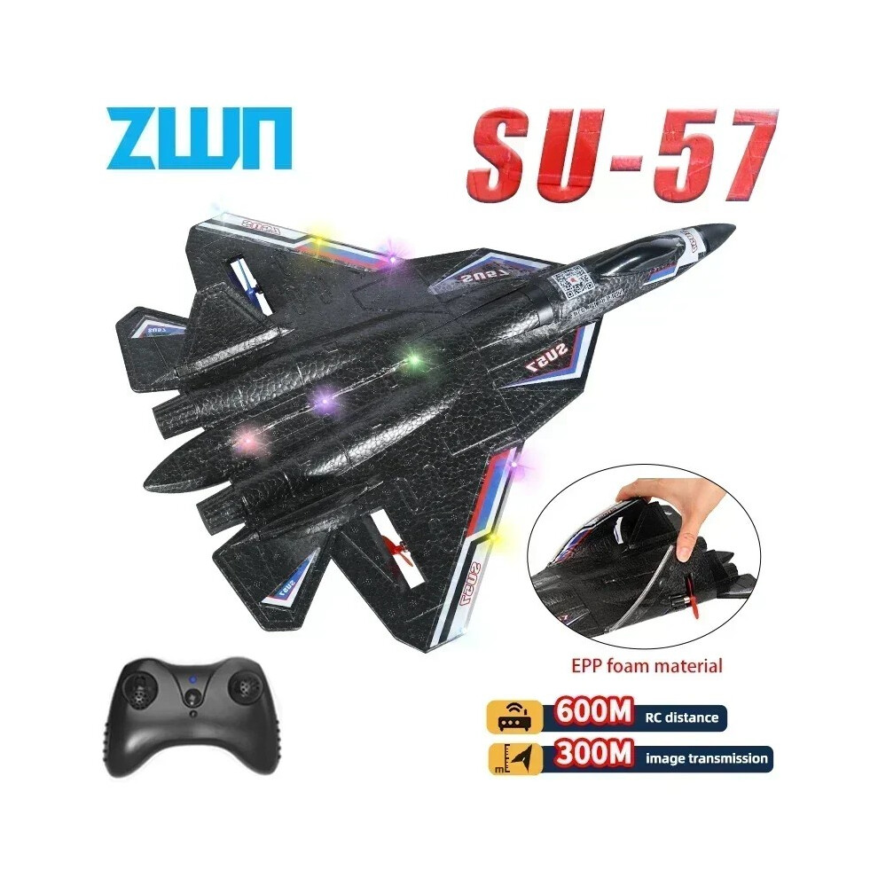 Avion Télécommandé SU57 2,4 G Avec Lumières LED, Modèle De Vol Telecommande Planeur En Mousse Epp~p129639924