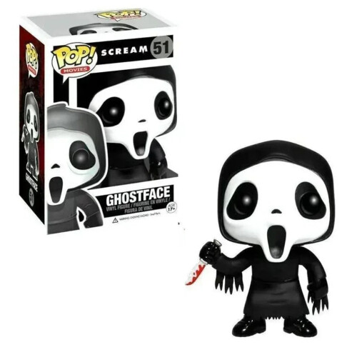 (51 με κουτί)ΤΑΙΝΙΕΣ scream - Ghostface #51 Action Toy Figures Μοντέλο Anime Vinyl 2