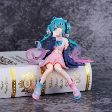 (14cm Miku-No Box)21cm Hatsune Miku Anime Figure Kawaii Thumbelina Vocaloid Wonderland PVC Action Figure