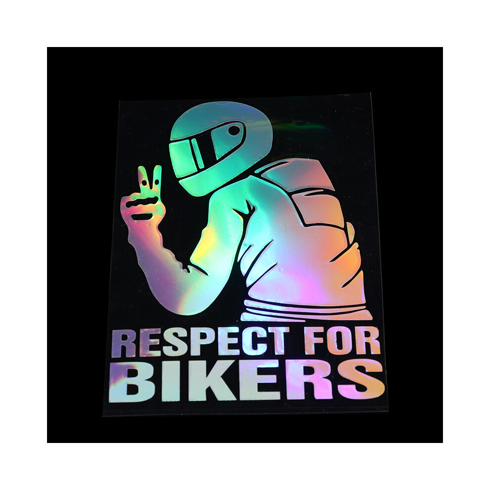 (Sept couleurs) 1pc 15x11CM Respect Biker Véhicule Autocollants Pour Sur Voiture Moto Vinyle 3D Véhicule