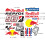 (FG125)Μοτοσικλέτα Red Bull Logo Αυτοκόλλητα Αυτοκινήτων Χαλκομανίες 1
