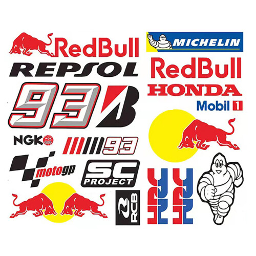 (FG125)Μοτοσικλέτα Red Bull Logo Αυτοκόλλητα Αυτοκινήτων Χαλκομανίες 1