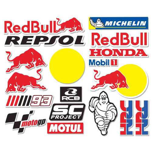 (FG083)Μοτοσικλέτα Red Bull Logo Αυτοκόλλητα Αυτοκινήτων Χαλκομανίες 2