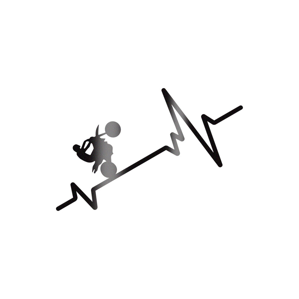 Autocollants de véhicule de moto (noirs) Autocollants créatifs en vinyle pour carrosserie de moto, garde-boue,