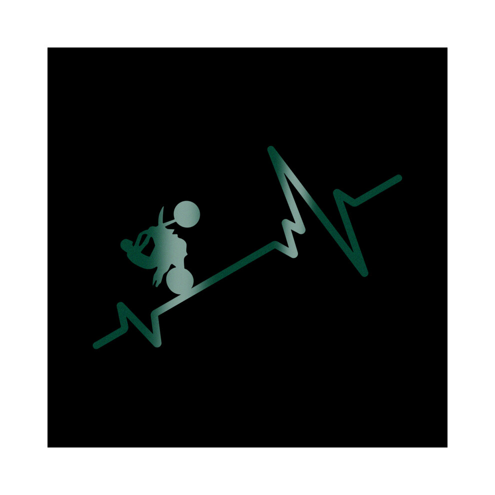 Autocollants de véhicule de moto (verts) Autocollants créatifs en vinyle pour carrosserie de moto, garde-boue,