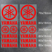(Rotes)Vinyl-Yamaha-Fahrzeugaufkleber-Logo-Motorradaufkleber-Set