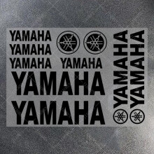 (Zwart)Vinyl Yamaha voertuigstickers Logo motorfiets tank waterdichte stickerset
