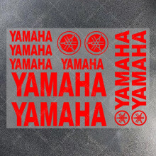 (Rouge) Vinyle Yamaha Véhicule Logo Moto Réservoir Autocollant Étanche Kit