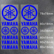(Blaues)Vinyl-Yamaha-Fahrzeugaufkleber-Logo-Motorradaufkleber-Set