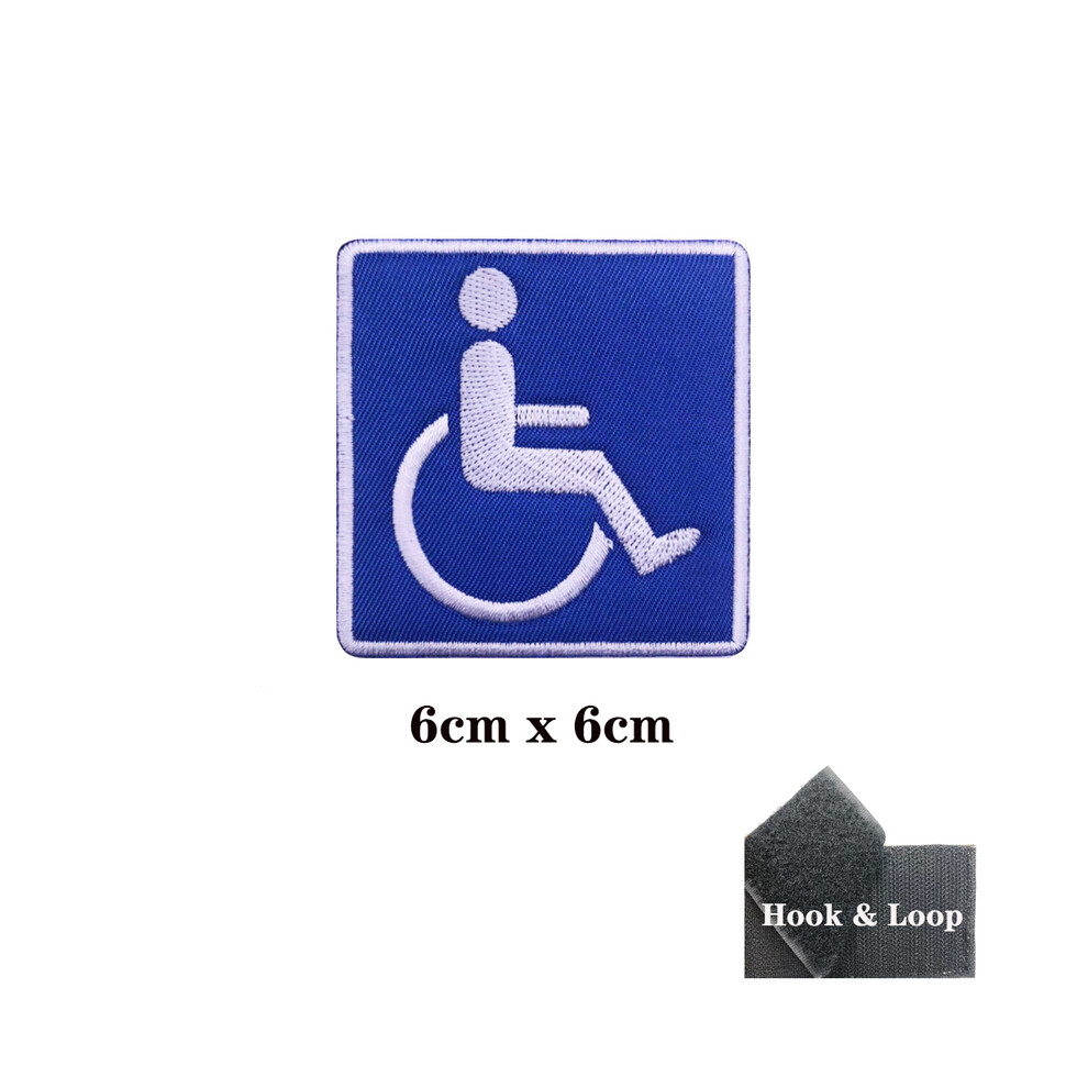 (PT-220-VELCRO) Écussons pour fauteuil roulant pour personnes handicapées, brassard, écusson brodé,