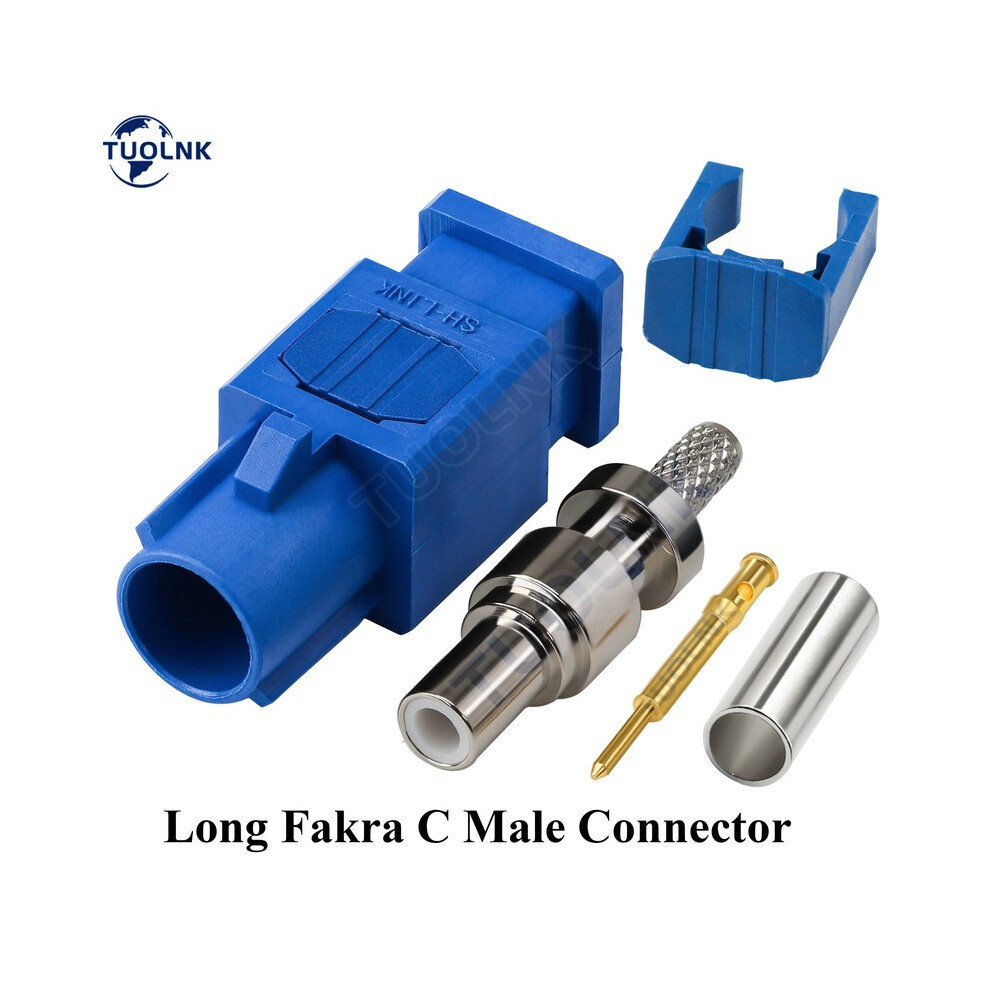 (Fakra3-CJJC-1.5) Connecteur à sertir Fakra plus long pour câble RG316 RG174 LMR100 Adaptateur d'antenne