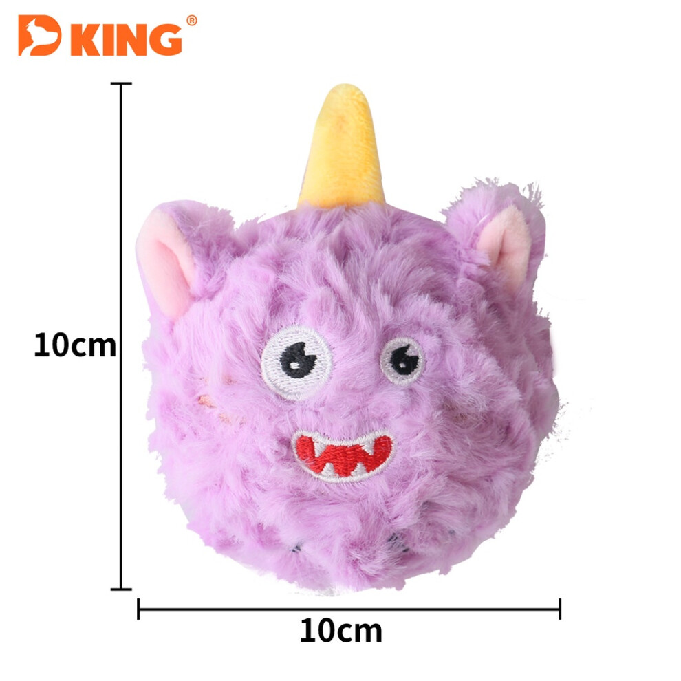 (StyleA)Peluche multi couleur double usage jouet pour animaux de compagnie 10 10 cm grincement monstre jouet boule
