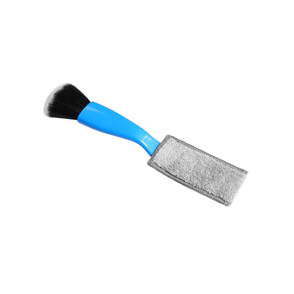 (Blue)Brosse de Nettoyage Détaillant Intérieur Voiture Cheveux Doux Tableau de Bord Aérations Climatiseur