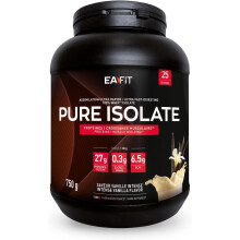 EAFIT - Pure Isolate - Whey Protein Isolate - Whey pour Prise de Masse et Musculation 26g de Proteine, 5,8g Vanille - Marque FR