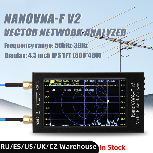(2,8 ιντσών S-A-A-2 V2) NanoVNA-F V2 4,3 ιντσών IPS οθόνη LCD διανυσματικός 1