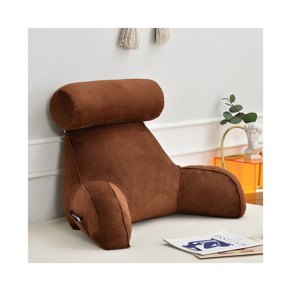 (café 75x40x40cm) Coussin de dossier avec oreiller de nuque amovible, repose-lit, dossier de chaise,