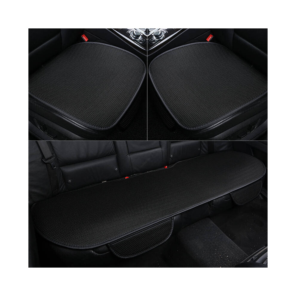 (Noir) Coussin de siège de voiture Housses de siège de voiture, tapis de siège de voiture. petit ensemble
