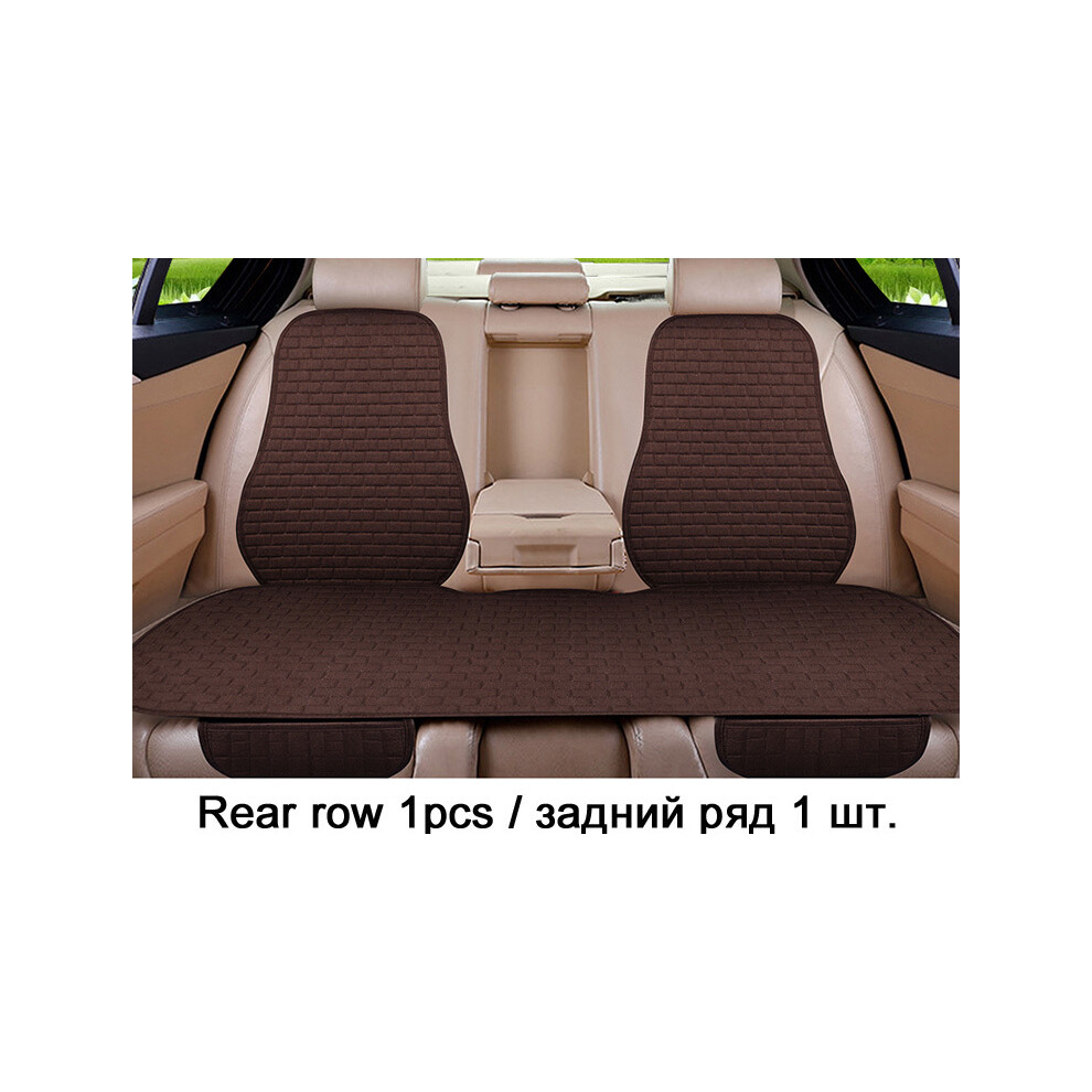 (Café Arrière 1pcs) Coussins de Siège Auto en Lin/Lin, Coussinets de Coussin Non-Mouvement, Housses