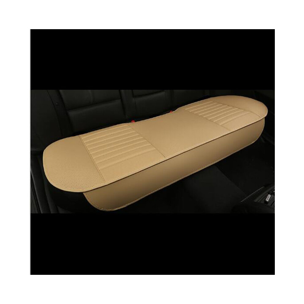 Housse de siège de voiture universelle (beige), tapis respirant en cuir PU pour coussin de siège avant
